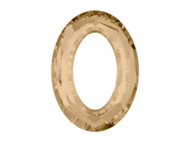 Kristāla akmentiņš Swarovski ovāla ar caurumu 4137 15x11mm 001GSHA crystal golden shadow