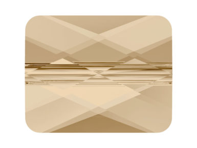 Krištolinis karoliukas Swarovski kvadratas 5055 10x8mm 001GSHA crystal golden shadow
