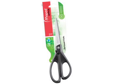 Scissors Essentials Green 21cm blister