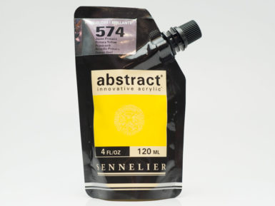 Acrylic colour Abstract 120ml 574B high gloss primary yellow