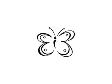 Stamp Aladine papillon en liberte 4x3cm