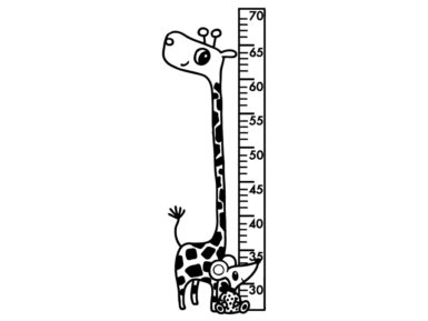 Zīmogs Aladine auguma mērītājs ar žirafi 3x9cm