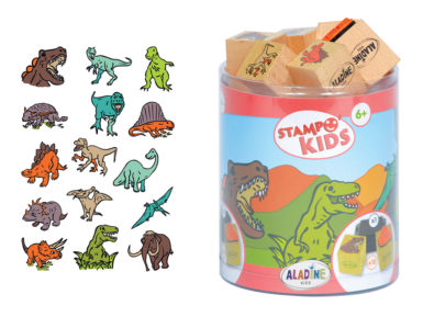 Tempel Aladine Stampo Kids 15tk Dinosaur + templipadi must