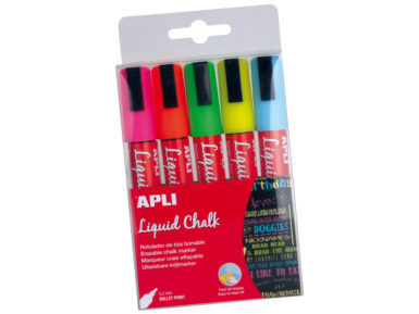 Liquid chalk Apli 5.5mm 5 pcs assorted
