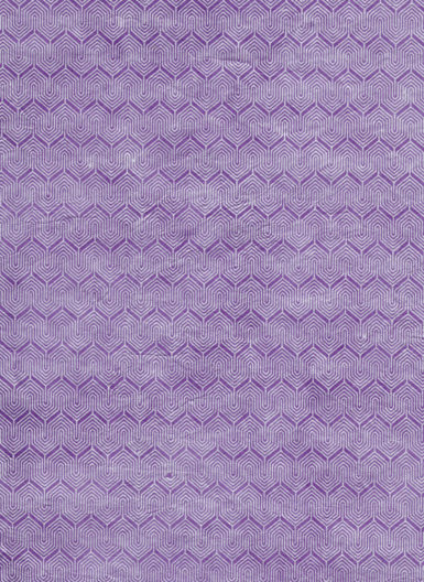 Lokta Paper A4 Mini Zigzag Silver on Violet