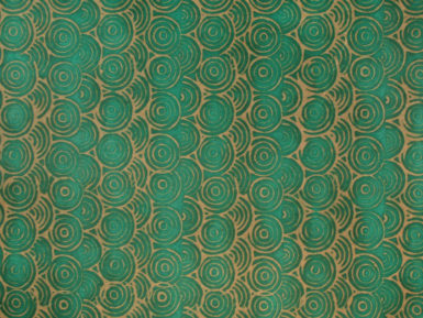 Lokta Paper 51x76cm Batik Spiral Sea Green