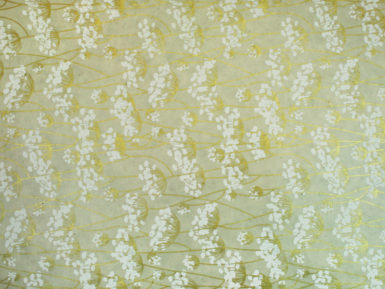 Lokta Paper 51x76cm Twigs White/Gold on Natural