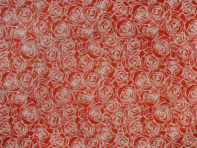 Nepalietiškas popierius 51x76cm Roses White on Red