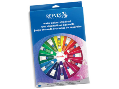 Watercolour Reeves 14x10ml+palette+2 brushes+colour wheel