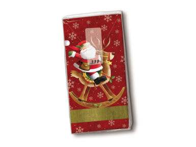 Handkerchiefs 10pcs 4-ply Santa Rides
