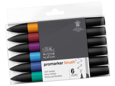 Marker W&N Brushmarker 6pcs rich tones