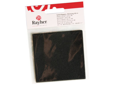 Smilšpapīrs Rayher P400 86x86mm 3gab. blisterī