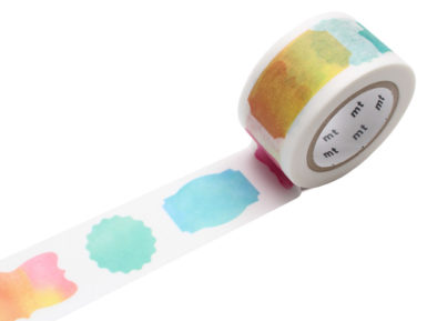 Washi dekoratyvi lipni juostelė mt ex 25mmx10m label watercolor