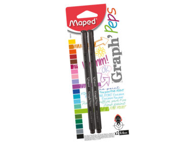 Tintes pildspalva Maped GraphPeps 0.4 dark black 2gab. blisterī