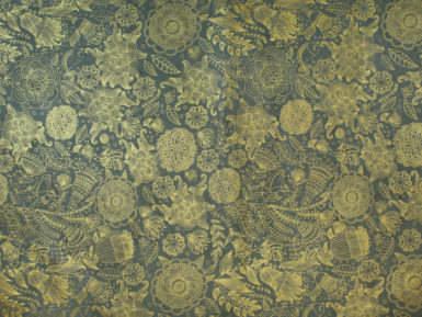 Nepalietiškas popierius 51x76cm Anapurna Floral Gold on Navy Blue