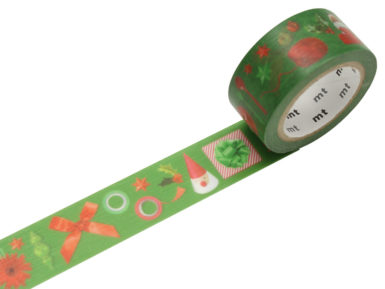 Washi dekoratyvi lipni juostelė mt Kalėdos 20mmx7m red and green