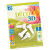 Acrylic Cream Deco 3D nozzles 4pcs - 1/2