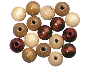 Wooden beads polished 12mm 32pcs brown colours