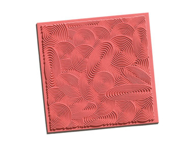 Texture plate Cernit 9x9cm spirals