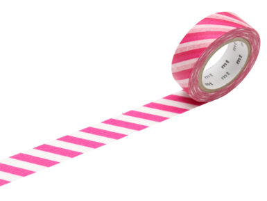 Washi dekoratyvi lipni juostelė mt 1P deco 15mmx10m stripe magenta
