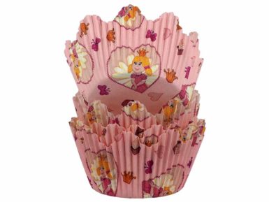 Crown baking cup 50x38mm Princess pink 48pcs blister