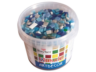 Mosaic stones Rayher ArtDecor 1x1cm ~1300pcs/1kg blue shades