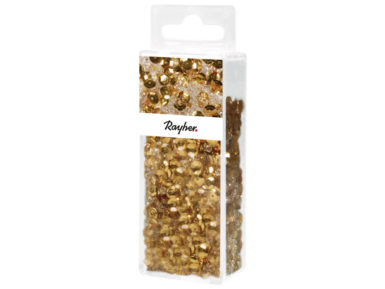 Sequins and glass beads mix Rayher gold 80g+wire 0.3mm 50m