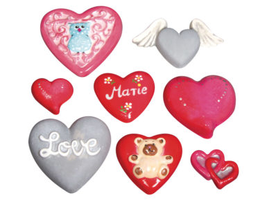 Casting mould Rayher hearts 3.5-7cm 8 motifs