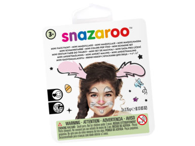 Näovärvide komplekt Snazaroo Mini 3 värvi+pintsel+svamm Bunny