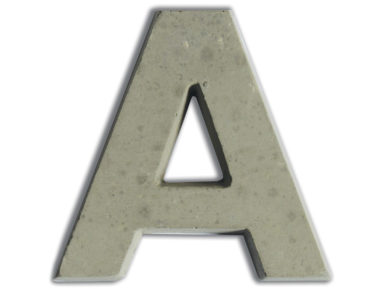 Concrete letter Aladine 5cm A