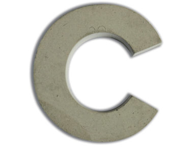 Concrete letter Aladine 5cm C