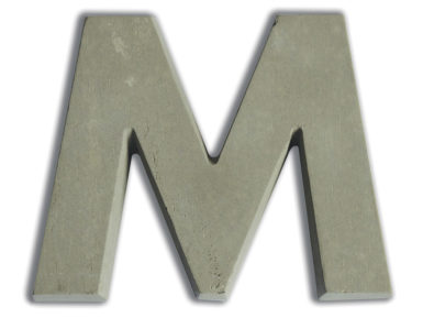 Concrete letter Aladine 5cm M