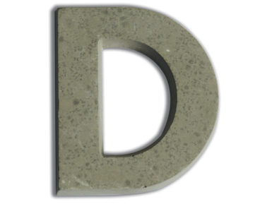 Concrete letter Aladine 7.8cm D