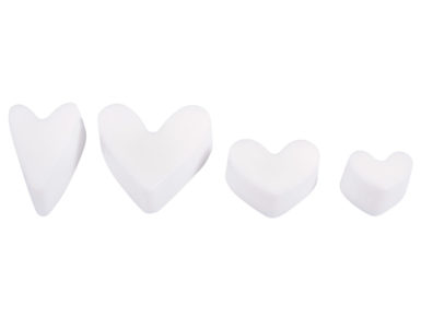 Soap casting mould Rayher h=3cm hearts 4-part