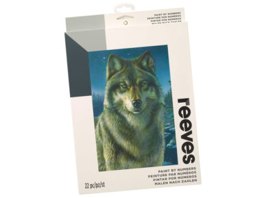 Maalimine numbrite järgi Reeves Artist Collection 22x30cm Night Wolf