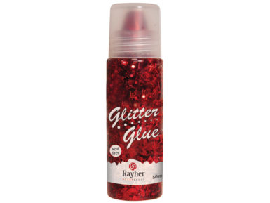 Glitter glue Rayher Space 50ml red