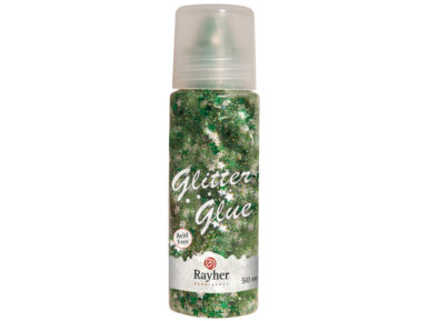 Glitter glue Rayher Little Star 50ml green/silver