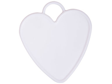 Balloon weight Rayher heart 7.7x8.7cm 6pcs white