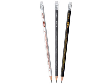 Graphite pencil BlackPeps Deco HB with eraser assorted