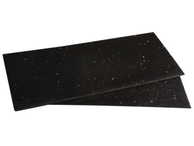 Šilkinis popierius Rayher Glitter 50x75cm 576 black 3 lapų sulankstytas