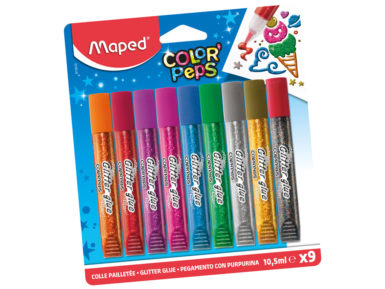 Līme ar glitteriem Maped ColorPeps 9x10.5ml blisterā
