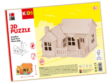 3D puzle koka Marabu Kids Beach House 27 daļas