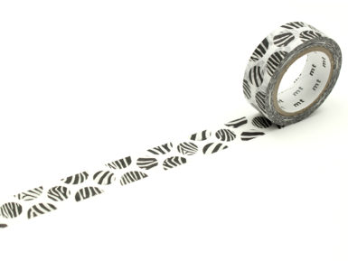 Washi dekoratyvi lipni juostelė mt ex 15mmx7m dot zebra
