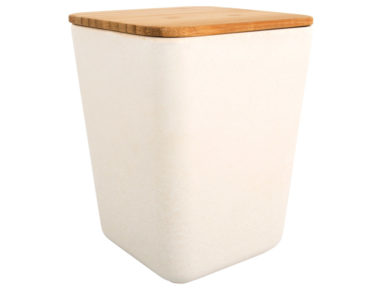 Bamboo storage box Rayher square with lid 1000ml