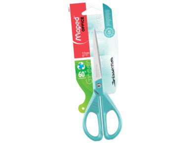 Scissors Essentials Green 17cm mint blister