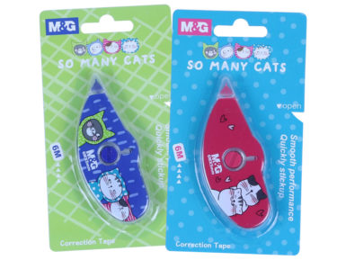 Korekcijas skritulis M&G So Many Cats I 5mm 6m asorti blisterī