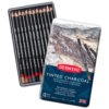 Tintid charcoal pencils Derwent in metal box - 1/2
