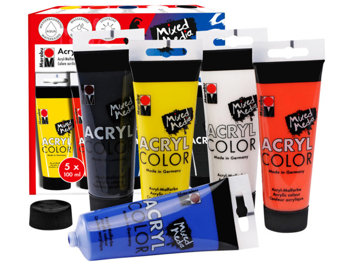 Acrylic colour set Marabu Mixed Media