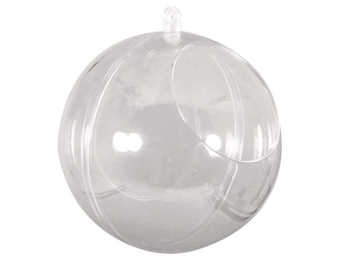 Plastic ball Rayher crystal 2 parts with cut-out - 1/3