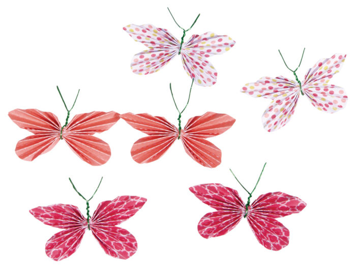 Dekoracijos iš popieriaus Rayher drugeliai lipnus